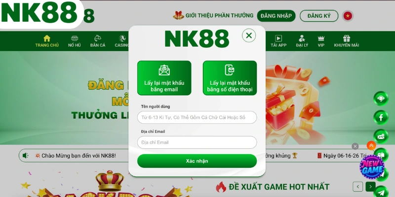 Một số tình huống và hướng xử lý khi đăng nhập NK88